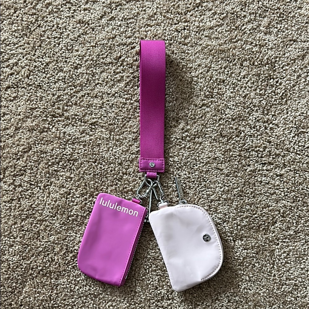 lululemon athletica Pink and White Phone Accessory Set